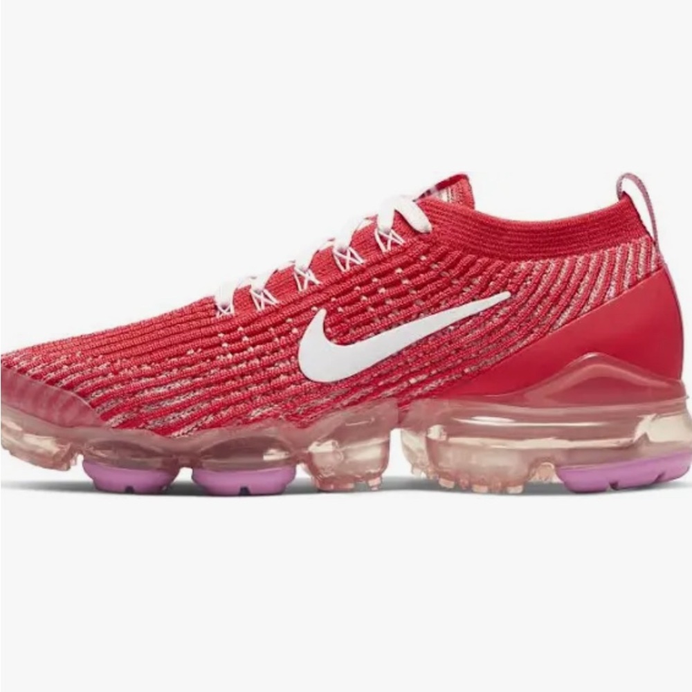 Nike Women's (Wmns) Air Vapormax Flyknit 3 'Track' - Red - Low-top sneakers